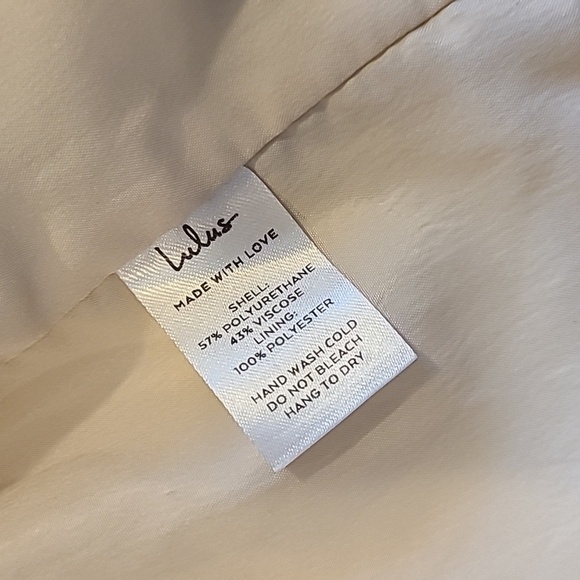 Lulu's White Vegan Leather Jacket Asymmetrical Zipper - Picture 5 of 8